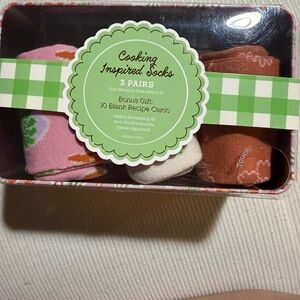 ❣️❄️Cooking Inspired Socks Set - Pink, Cream, Brown